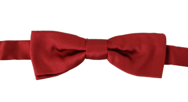 Elegant Silk Red Bow Tie Dolce & Gabbana