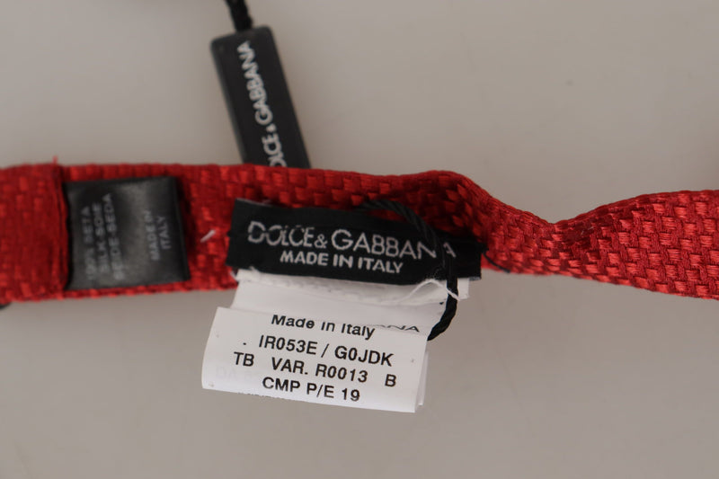 Elegant Red Silk Bow Tie Dolce & Gabbana