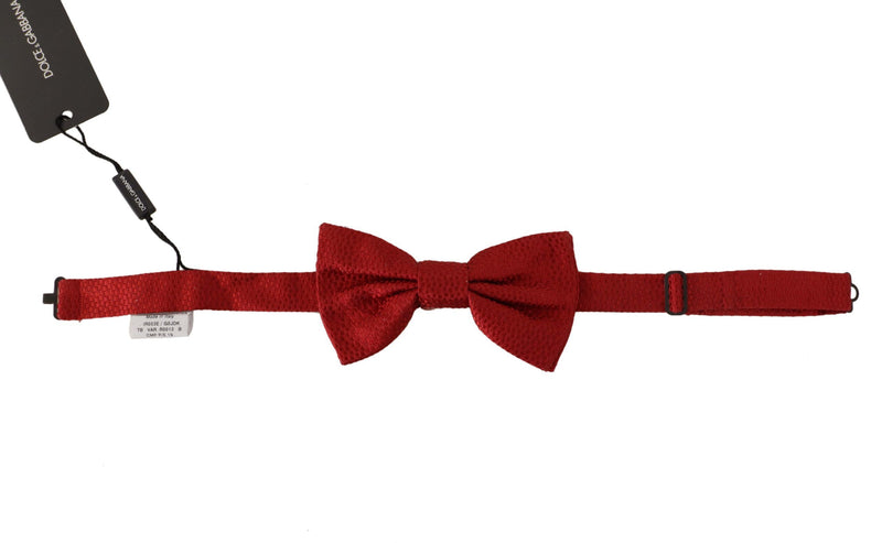 Elegant Red Silk Bow Tie Dolce & Gabbana