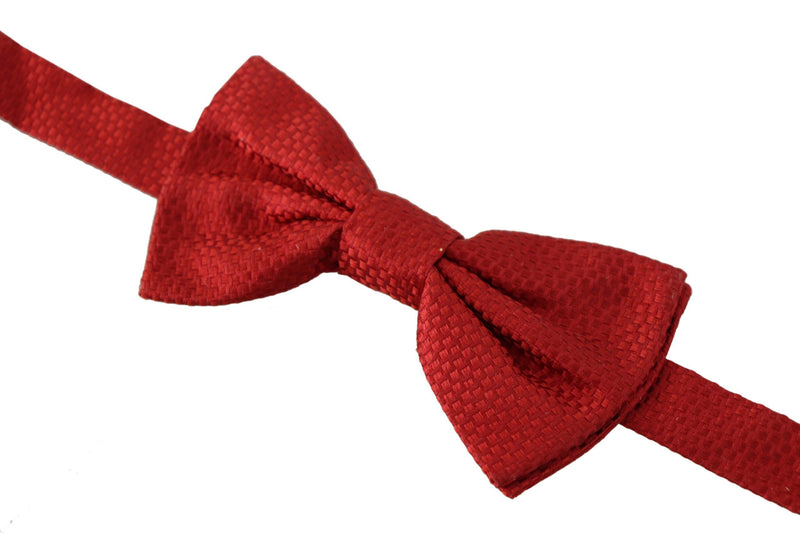 Elegant Red Silk Bow Tie Dolce & Gabbana