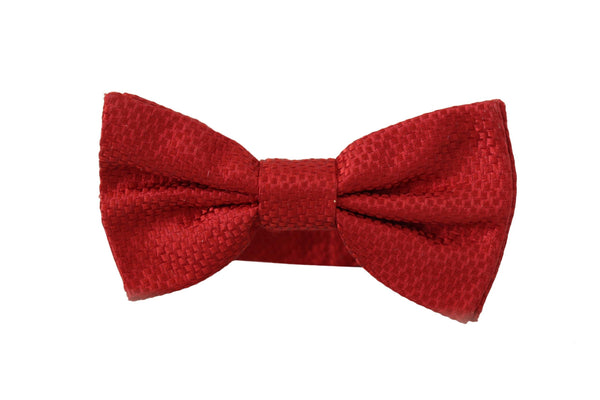 Elegant Red Silk Bow Tie Dolce & Gabbana