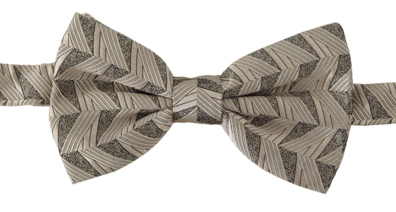 Elegant Silk Grey Bow Tie Dolce & Gabbana