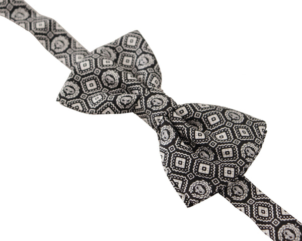 Elegant Silk Black Bow Tie Dolce & Gabbana