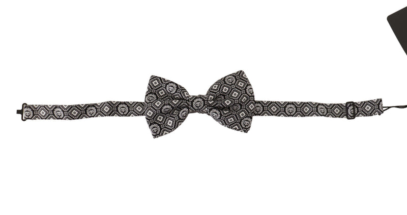 Elegant Silk Black Bow Tie Dolce & Gabbana