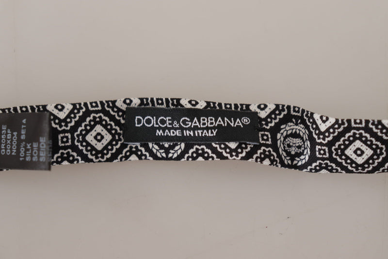 Elegant Silk Black Bow Tie Dolce & Gabbana