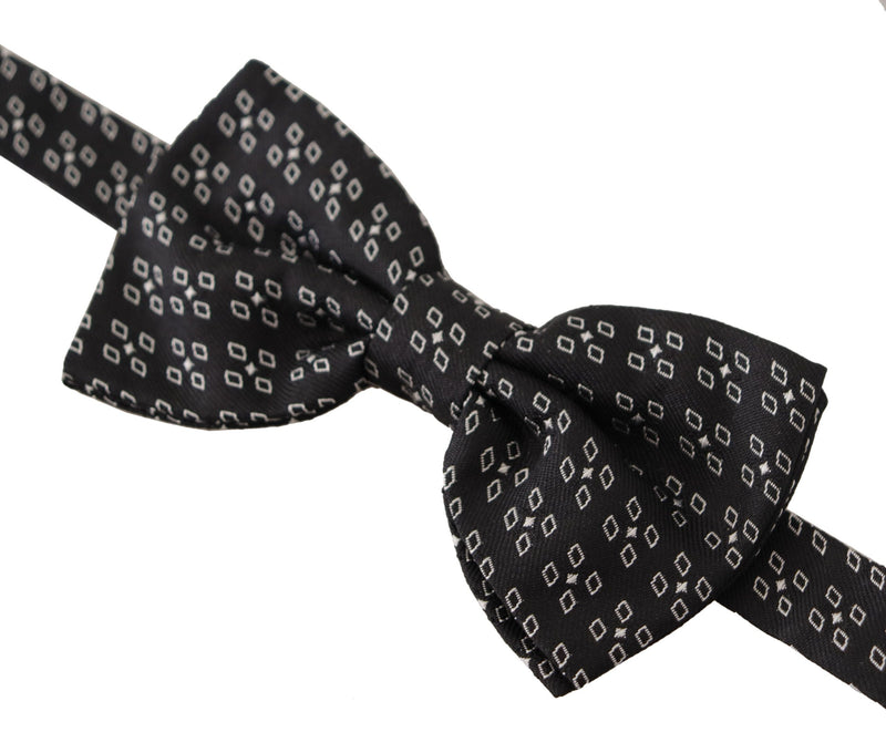 Elegant Polka Dot Silk Bow Tie Dolce & Gabbana