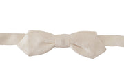 Elegant White Silk Bow Tie Dolce & Gabbana