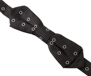 Polka Dot Silk Bow Tie in Black and White Dolce & Gabbana