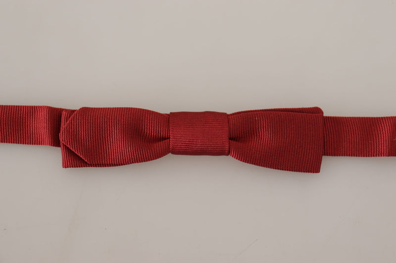 Elegant Red Silk Bow Tie Dolce & Gabbana