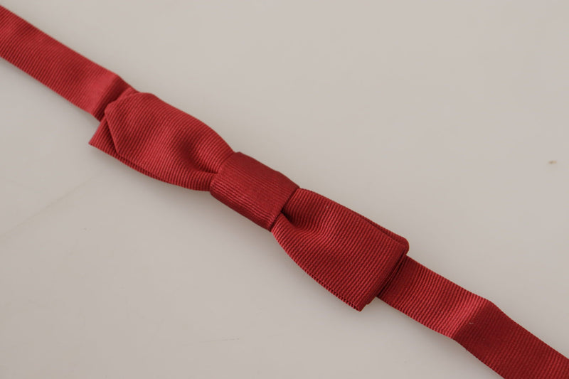 Elegant Red Silk Bow Tie Dolce & Gabbana