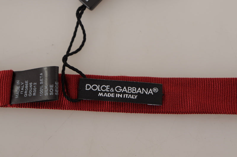 Elegant Red Silk Bow Tie Dolce & Gabbana