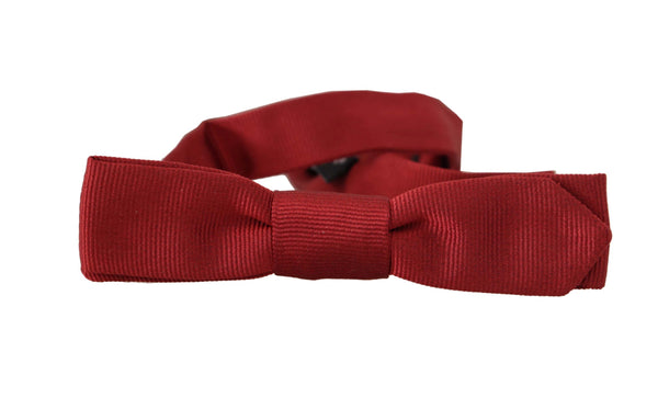 Elegant Red Silk Bow Tie Dolce & Gabbana