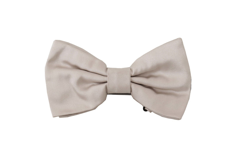 Exquisite Silk Gray Bow Tie Dolce & Gabbana