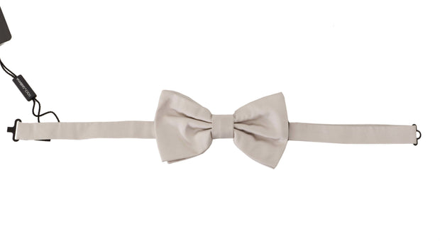 Exquisite Silk Gray Bow Tie Dolce & Gabbana