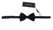 Elegant Blue Silk Bow Tie Dolce & Gabbana