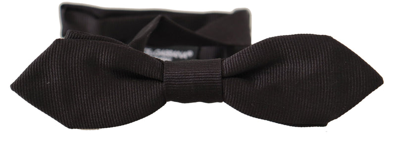 Elegant Black Silk Bow Tie Dolce & Gabbana