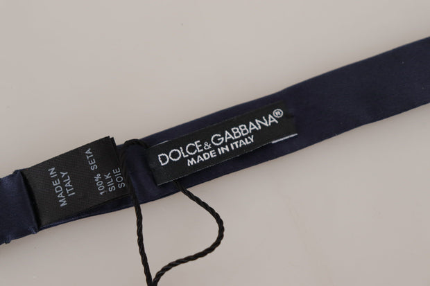 Stunning Silk Blue Bow Tie Dolce & Gabbana