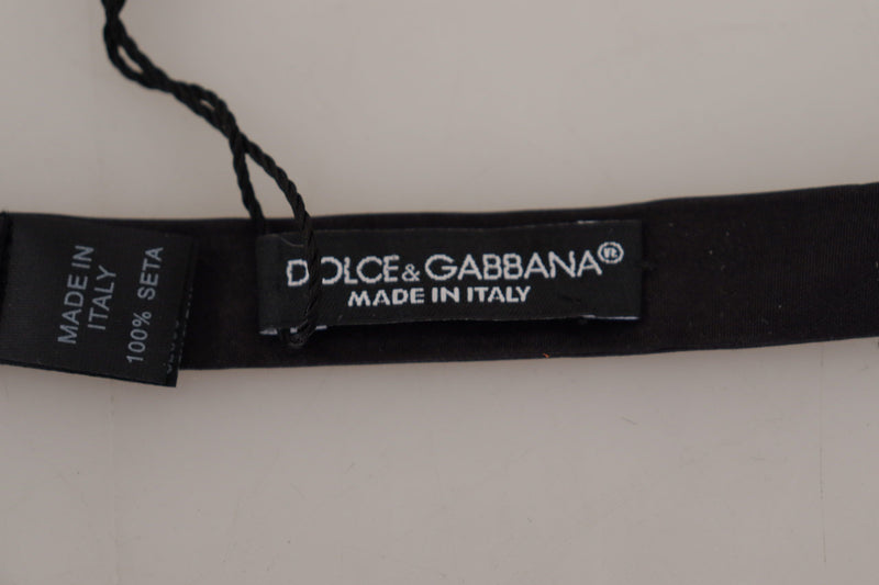 Elegant Black Silk Bow Tie Dolce & Gabbana