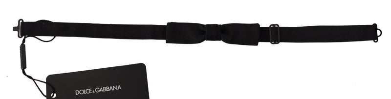 Elegant Black Silk Bow Tie Dolce & Gabbana