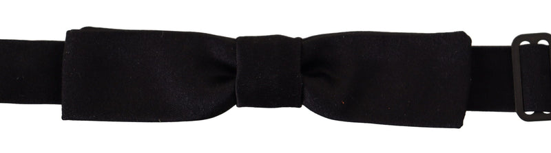 Elegant Black Silk Bow Tie Dolce & Gabbana