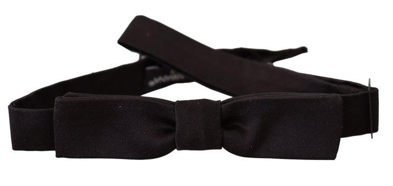 Elegant Black Silk Bow Tie Dolce & Gabbana