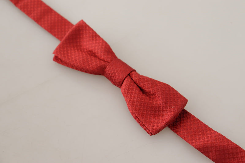 Elegant Red Silk Bow Tie Dolce & Gabbana