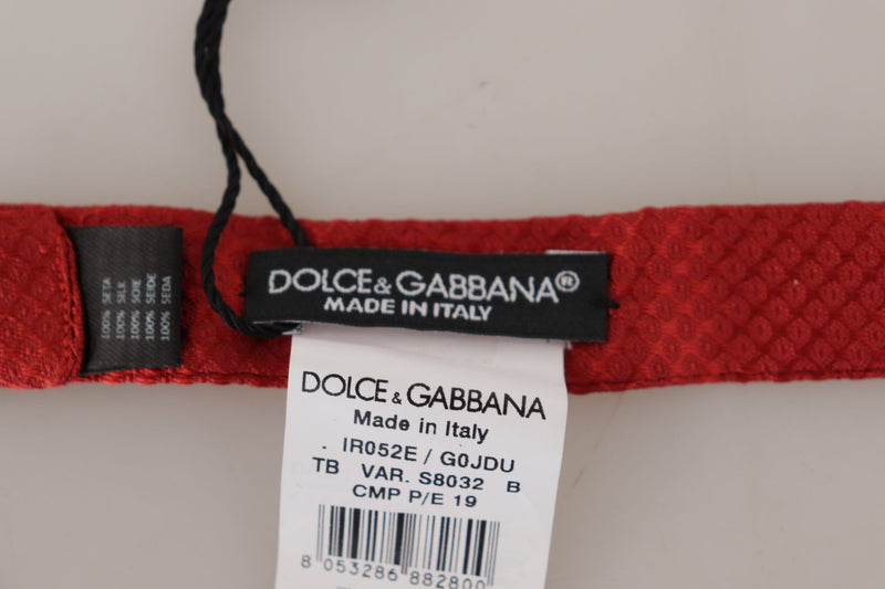 Elegant Red Silk Bow Tie Dolce & Gabbana