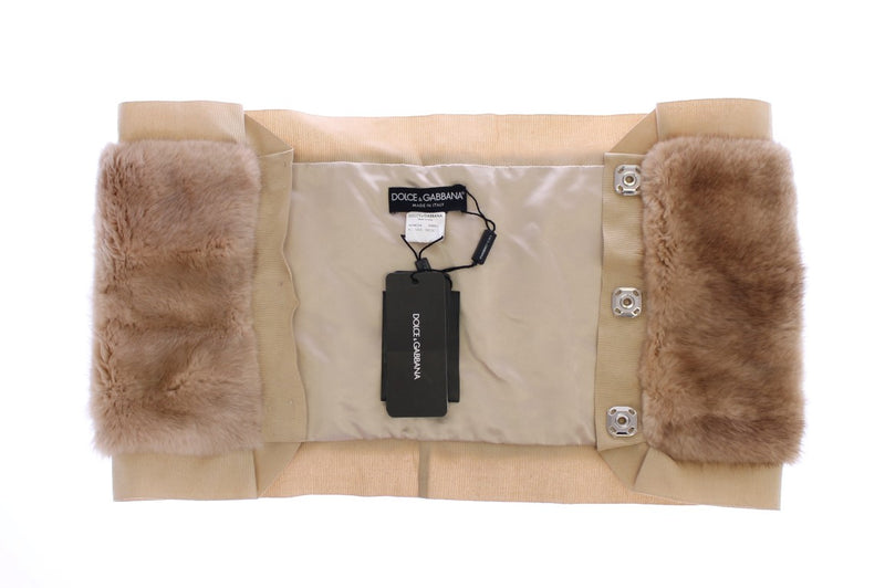 Exclusive Beige MINK Fur Scarf Wrap Dolce & Gabbana