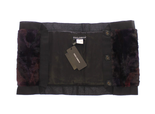 Exquisite Purple MINK Fur Scarf Wrap Dolce & Gabbana