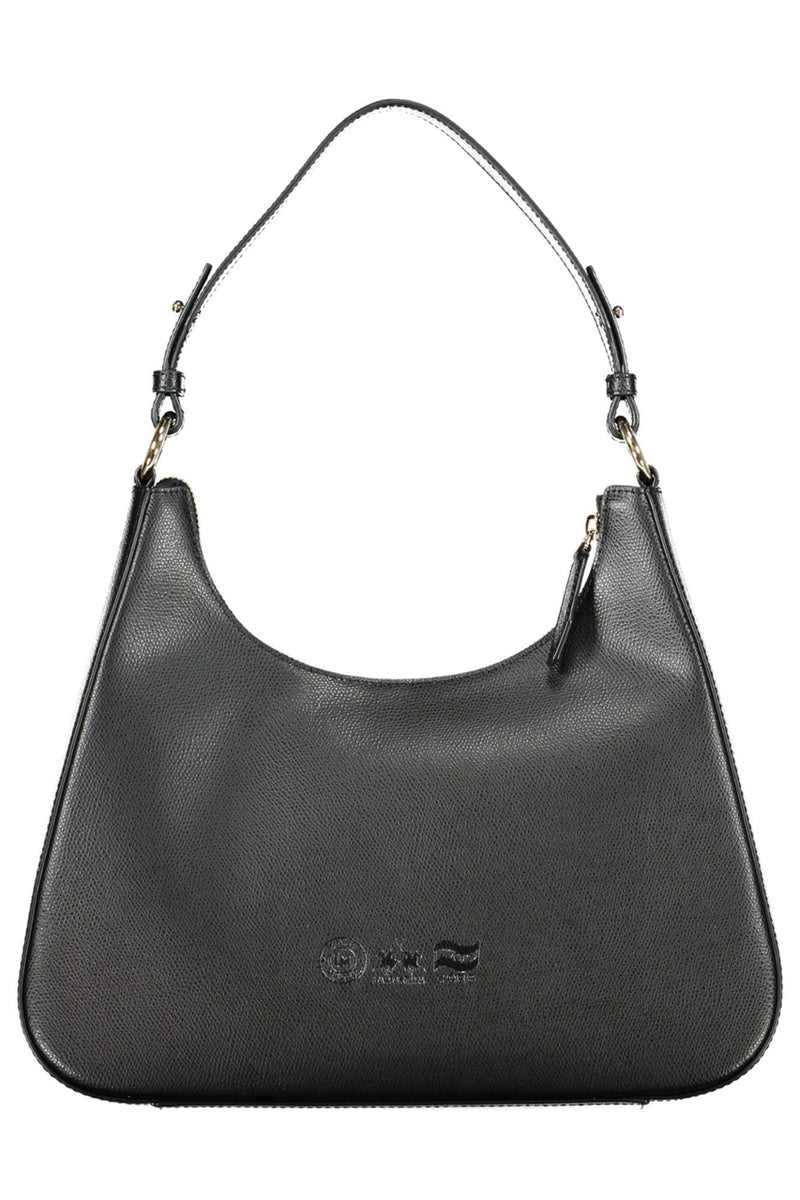 Black Leather Women Handbag La Martina