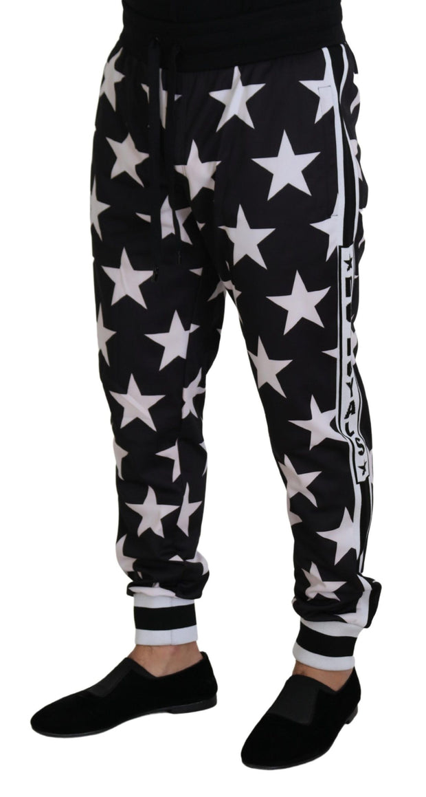 Star Print Casual Sweatpants with Logo Detail Dolce & Gabbana