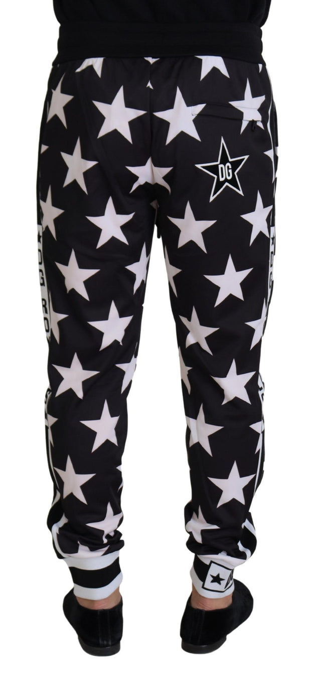 Star Print Casual Sweatpants with Logo Detail Dolce & Gabbana