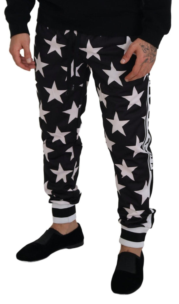 Star Print Casual Sweatpants with Logo Detail Dolce & Gabbana