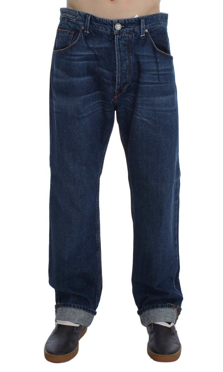 Chic Baggy Loose Fit Blue Jeans for Men Acht