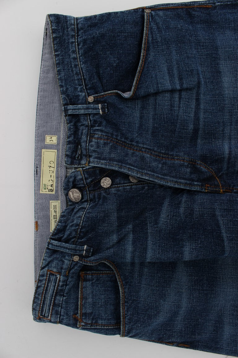 Chic Baggy Loose Fit Blue Jeans for Men Acht