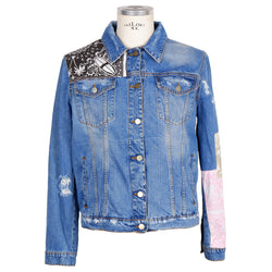 Abstract Denim Elegance Men's Jacket Comme Des Fuckdown