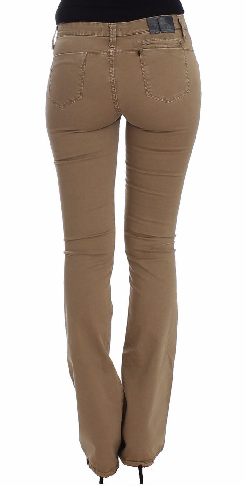 Chic Beige Straight Leg Fashion Jeans Costume National