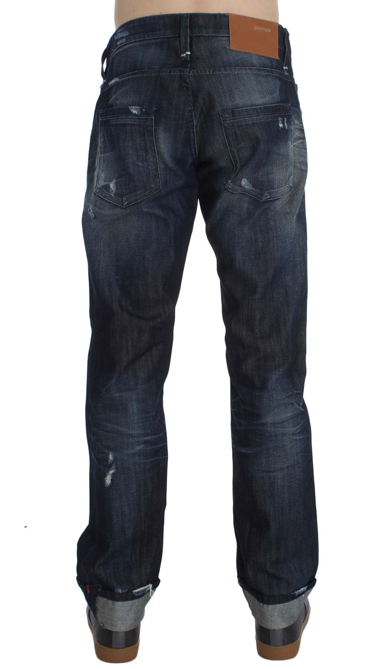 Elegant Regular Straight Fit Blue Jeans Acht