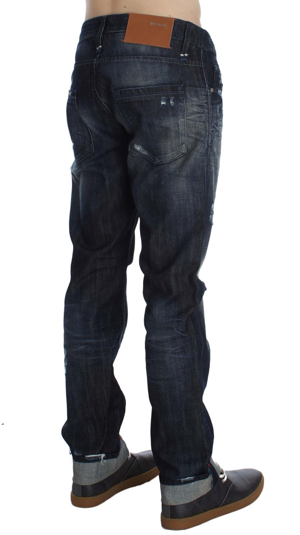 Elegant Regular Straight Fit Blue Jeans Acht