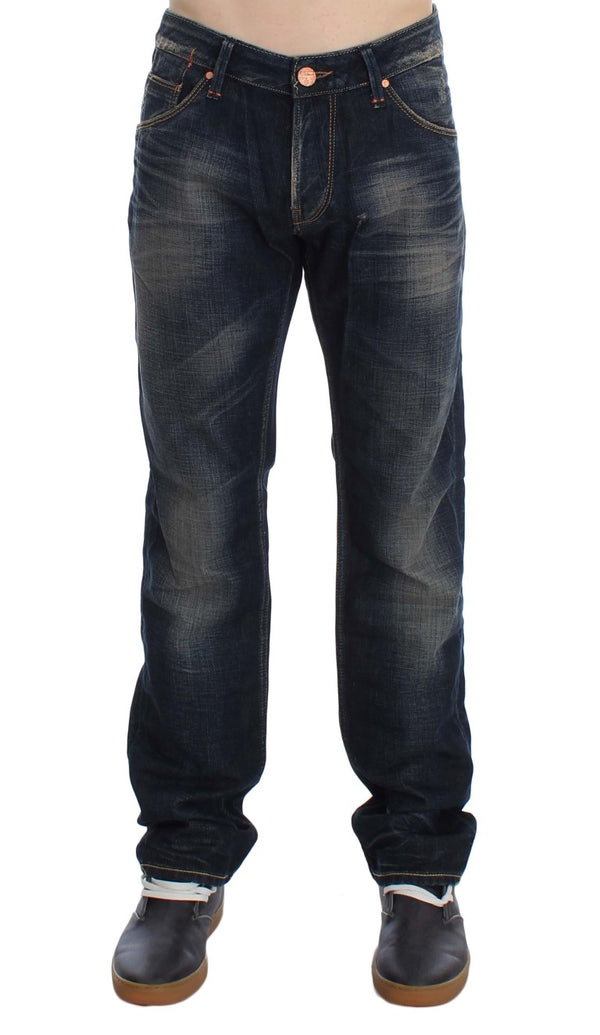 Elegant Straight Fit Low Waist Men's Jeans Acht