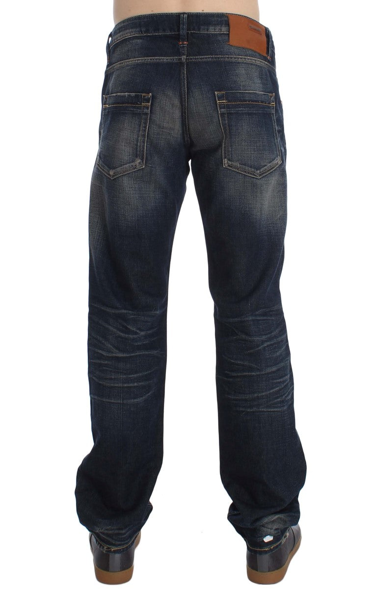 Elegant Straight Fit Low Waist Men's Jeans Acht