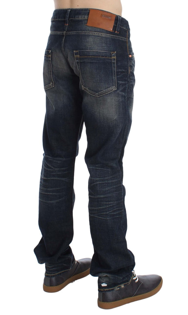 Elegant Straight Fit Low Waist Men's Jeans Acht