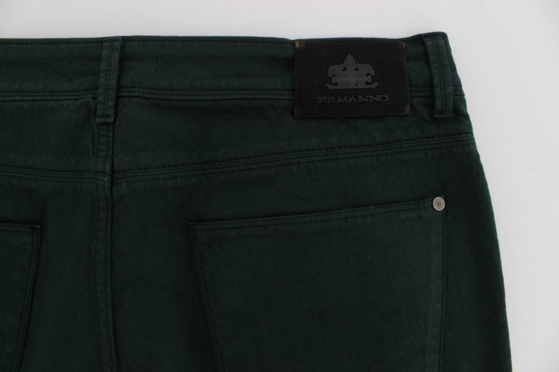 Chic Green Straight Cut Jeans Ermanno Scervino