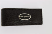 Elegant Brown Leather Money Clip Dolce & Gabbana