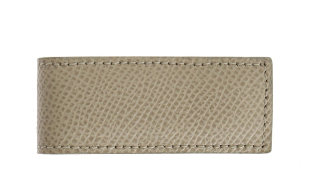 Elegant Beige Leather Money Clip Dolce & Gabbana