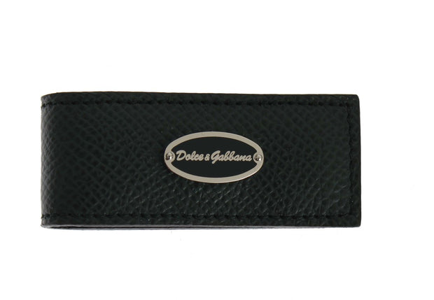 Elegant Green Leather Money Clip Dolce & Gabbana