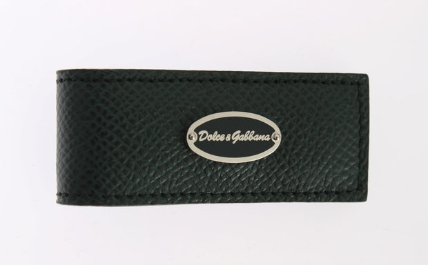 Elegant Green Leather Money Clip Dolce & Gabbana