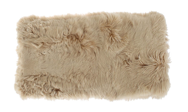 Elegant Alpaca Fur Shoulder Wrap in Beige Dolce & Gabbana