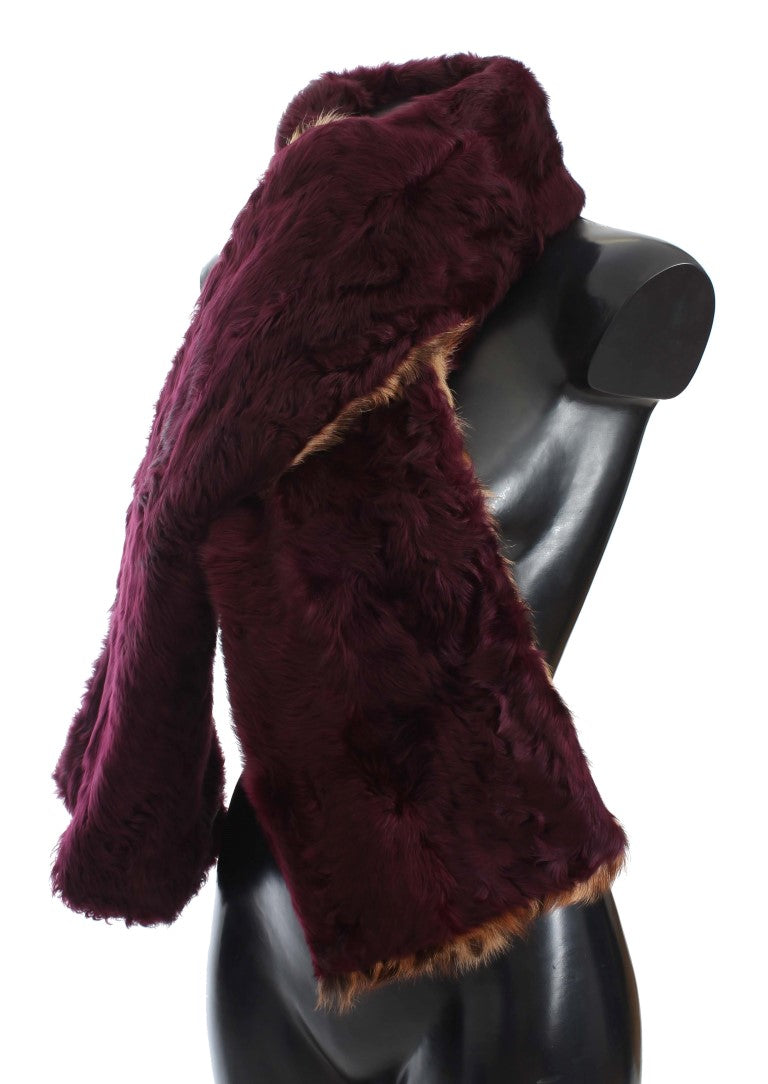 Exquisite Leopard Print Lambskin Fur Scarf Dolce & Gabbana