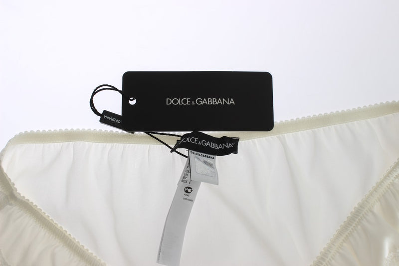 Elegant White Silk Blend Underwear Dolce & Gabbana